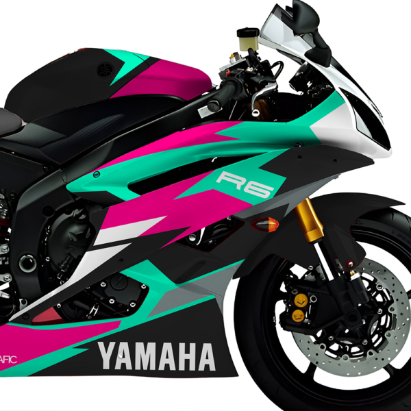 Kit de Pegatinas Yamaha R6 90s Concept 2 - Moto - Brografic