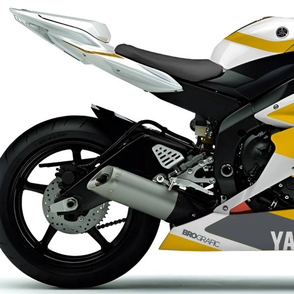 Kit de Pegatinas Yamaha R6 Classic Stripes YELLOW 3 - Moto - Brografic